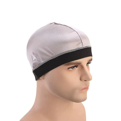 Men Pure Color Caps Durag Hats Bonnet Elastic Breathable Wave Caps Polyester Multicolor Durag Cap Men Outdoor Wave Caps