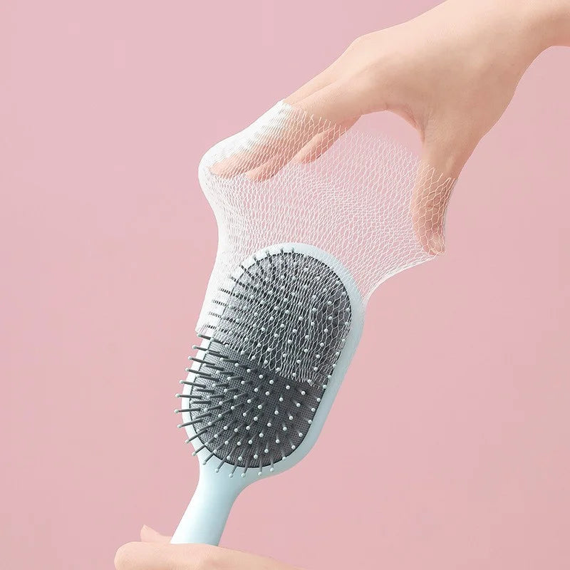 50Pcs Air Cushion Comb Cleaning Net Cover Hair Brush Comb Airbag Pet Combs Net Paper Brush Cleaning Pad Comb Protection Net