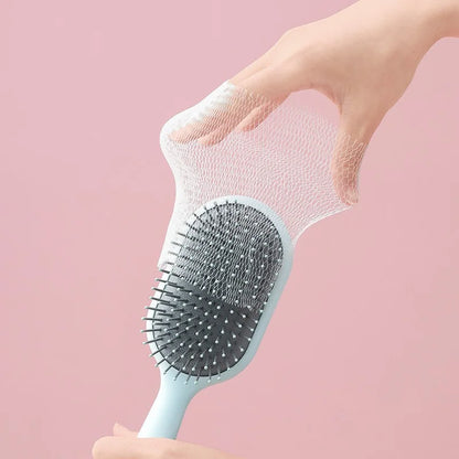 50Pcs Air Cushion Comb Cleaning Net Cover Hair Brush Comb Airbag Pet Combs Net Paper Brush Cleaning Pad Comb Protection Net