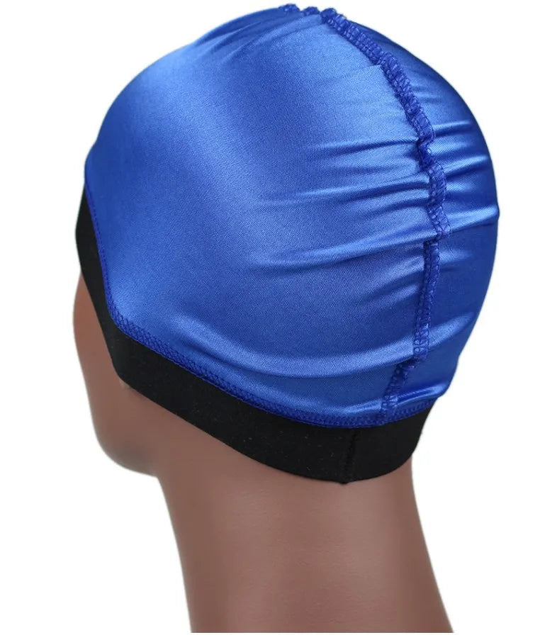 Silky Dome Cap For Making Wigs Men Satin Elastic Band Bandanas Bottom Cap Spandex Cooling Cap Silk Based Beanie Bonnet  Wave Cap