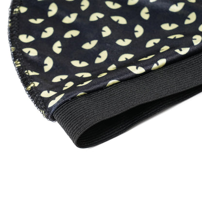 2024 New Halloween Print Kids Silky Dome Wave Cap Silky Satin Kids Bonnet Hair Cover Hat Night Sleep Cap Hair Accessories Hat