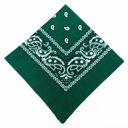 Bohemian Print Bandana Paisley Pattern Headbands Hiphop  kerchief Outdoor Unisex Headband Wrist Wraps Face Mask Handkerchief