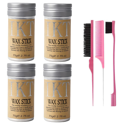 2/5Pcs Hair Wax Stick For Kids Women Slick Back Brushes Gel Pomade for Little Girls Toddler Flyaway Hair Wig Styling Accessories