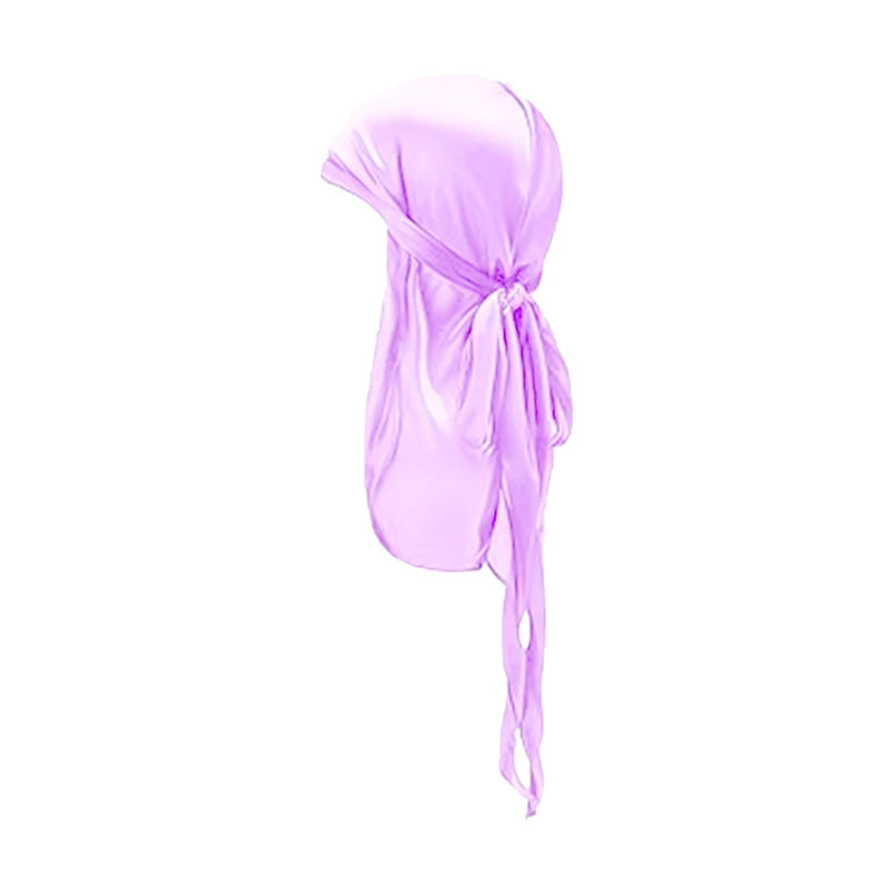 ZZ Silky Durag For Kids Boys Adult Long Tailed Pirate Hat Hip-Hop Bandanas Doo Rag Turban Waves Cap Headwear Pre-Tied Headwrap