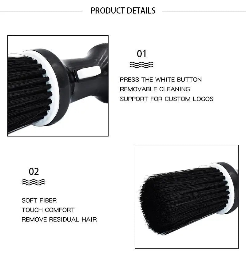 Soft Hair Brush Neck Face Duster Hairdressing Hair Cutting Broken Hair Cleaning Brush for Barber Salon Hairdressing Styling Tool
