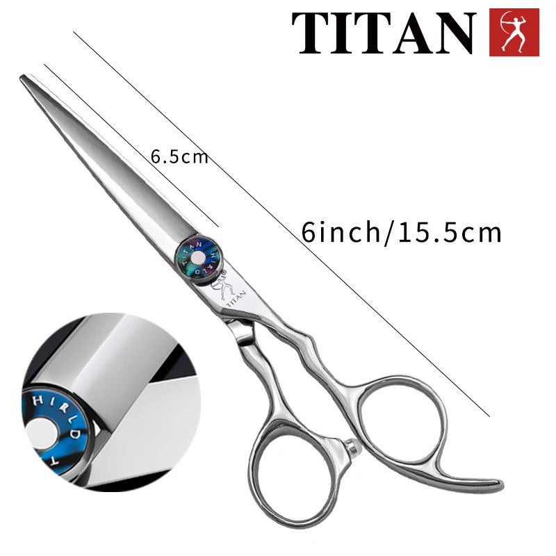 TITAN professional barber scissors hairdressing cutting thinning shear salon hair tool high-end cut scissors 6inch