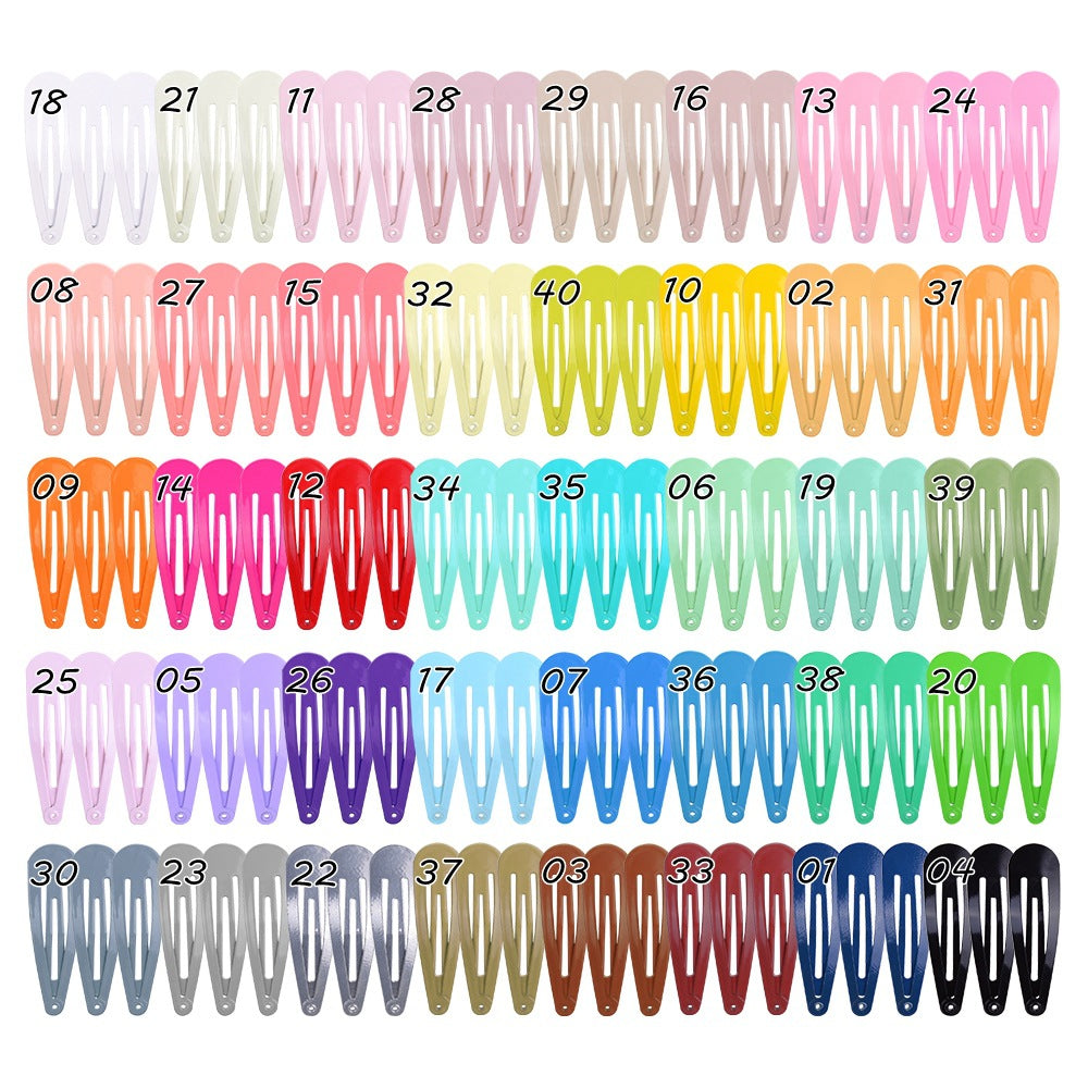 10Pcs Solid Colors BB Hairclips Girls Y2K Cute Small Barrettes Women Simple Metal Snap Clip Headdress Children Hair Accessories