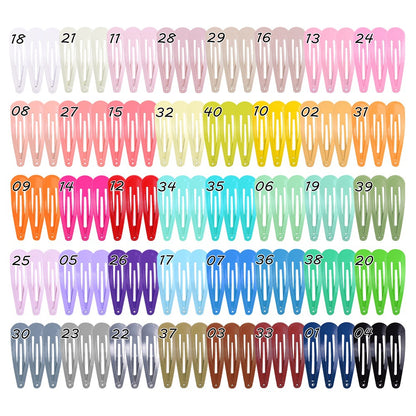 10Pcs Solid Colors BB Hairclips Girls Y2K Cute Small Barrettes Women Simple Metal Snap Clip Headdress Children Hair Accessories