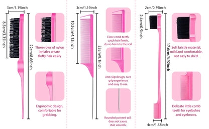 Rose & Black Castor Oil for Hair Growth Edge Control Wax Set No Flaking Black Hair Edge Styling Gel Smoother Braid Bonnet