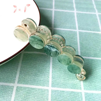 Simple Marble Pattern Banana Clip Elegant Women Acetate Leopard Ponytail Holder Hair Clip Casual Tortoiseshell Large Hairpin