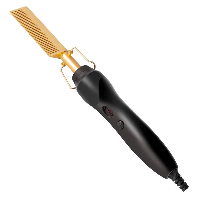 Electric Hot Heating Comb Hair Straightener Curler Flat Irons Wet Dry Hair Iron Straightening Brush Hair Styling Tools