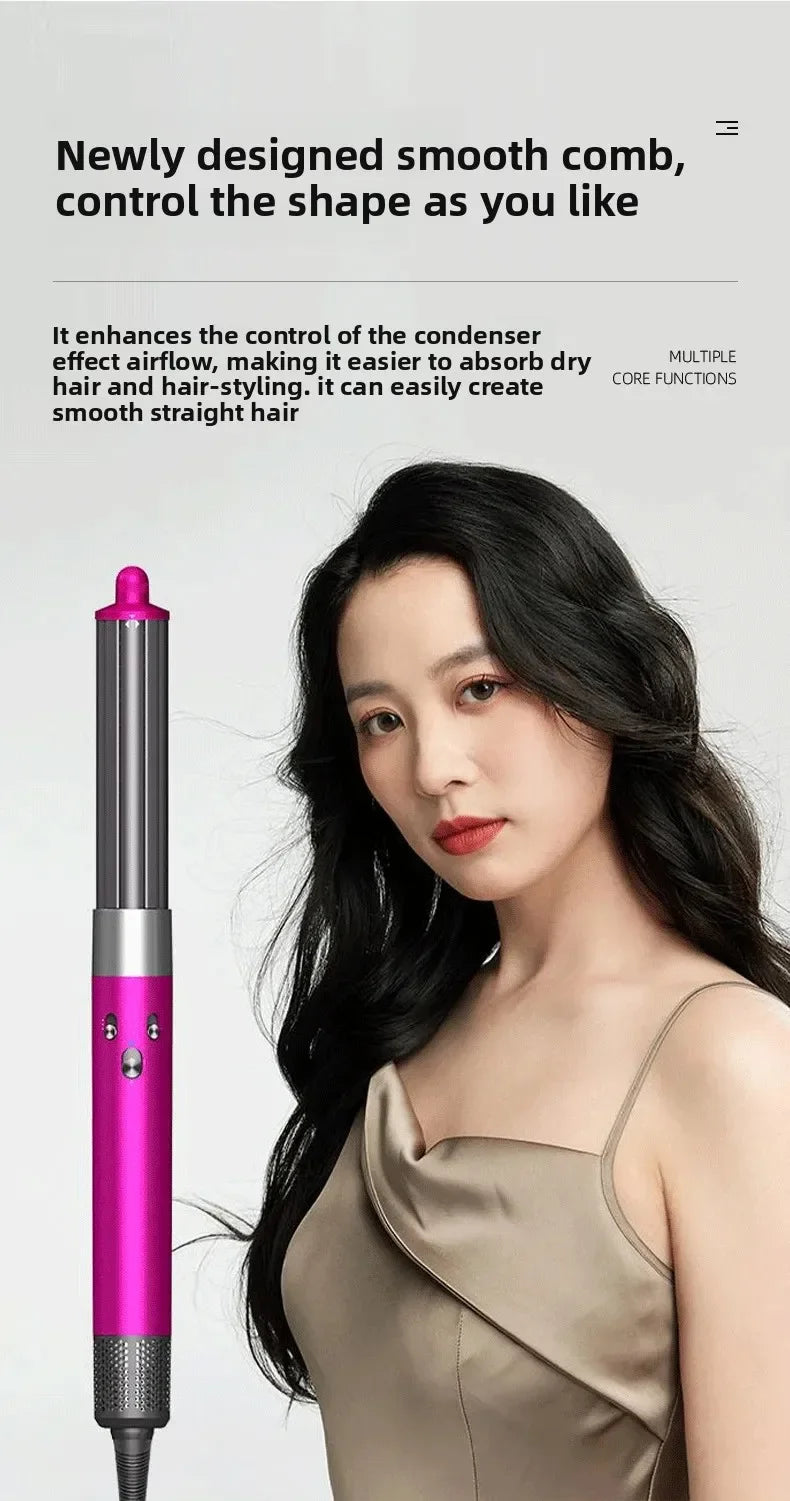EU 7 in1 Multi Hair Styler Curling Iron Professional Hair Straightener Curling Barrel Brush Hair Salon HairStylerTool hotcomb