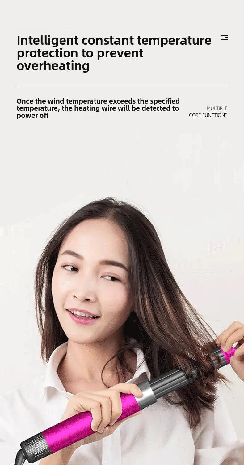 EU 7 in1 Multi Hair Styler Curling Iron Professional Hair Straightener Curling Barrel Brush Hair Salon HairStylerTool hotcomb