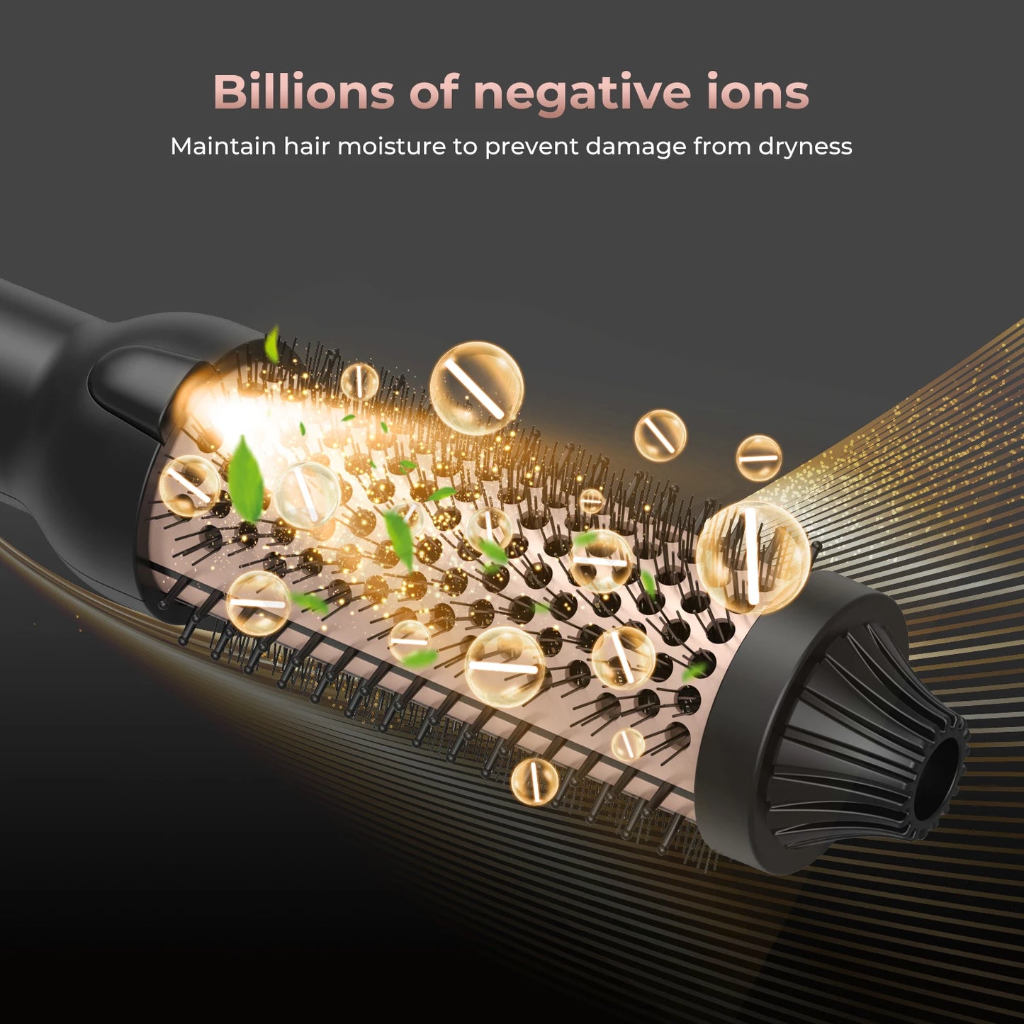 Hair Curler Thermal Brush Heating Curling Iron Brush Heated Round Brush 1.5 Inch Volumizing Brush Ceramic Hair Straightener Comb