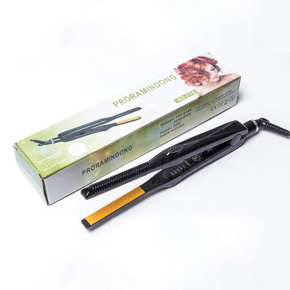 Professional Ceramic Flat Iron 2 in 1 Hair Straightener Short Hair Fluffy Pencil Hair Curler