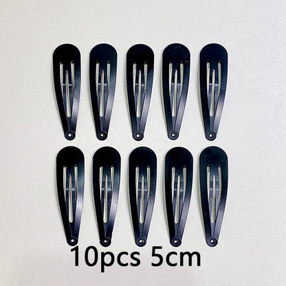 10/20/30pcs/set Women Silver Gold Black Waterdrop Shape Basic Alloy Hair Clips BB hairpins Barrettes Fashion Hair Accessories