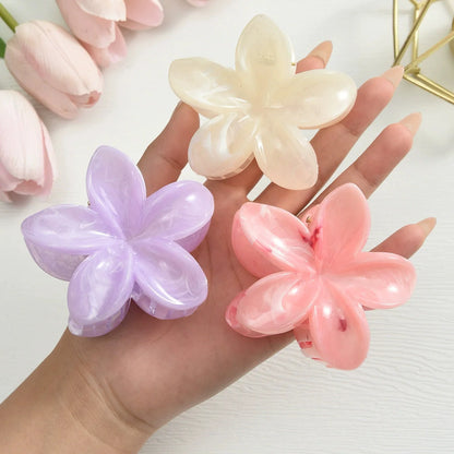 18Pcs Egg Flower Hair Clips Gradient Candy Color Flowers Suitable for Daily Use Backcombed Ponytail Shark Clip Hair Accessories