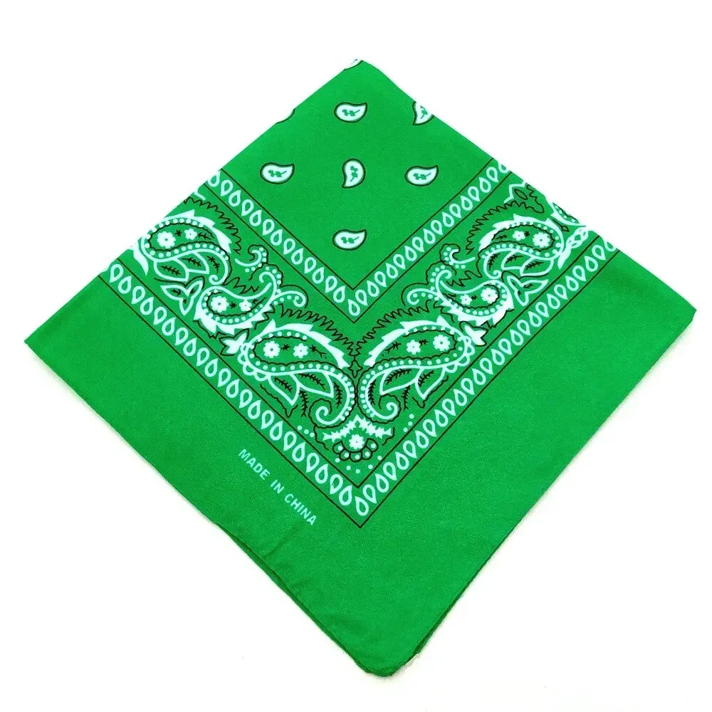 Bohemian Print Bandana Paisley Pattern Headbands Hiphop  kerchief Outdoor Unisex Headband Wrist Wraps Face Mask Handkerchief