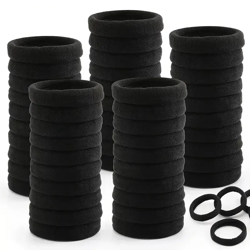 High Elastic Hair Bands for Women Girls Black Basic Hair Tie Headband Simple  Ponytail Holder Headwear Hair Accessories