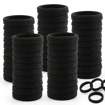 High Elastic Hair Bands for Women Girls Black Basic Hair Tie Headband Simple  Ponytail Holder Headwear Hair Accessories