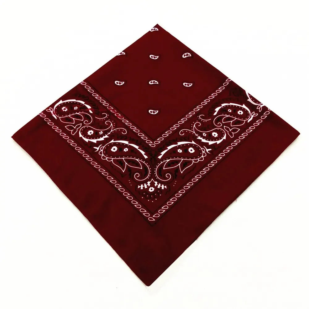 Bohemian Print Bandana Paisley Pattern Headbands Hiphop  kerchief Outdoor Unisex Headband Wrist Wraps Face Mask Handkerchief