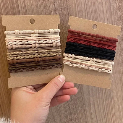 20 pcs Boho bracelet hair ties for women elastic hair rubber bands girls black Bracelet  hair rope Ponytail Holder hairbands