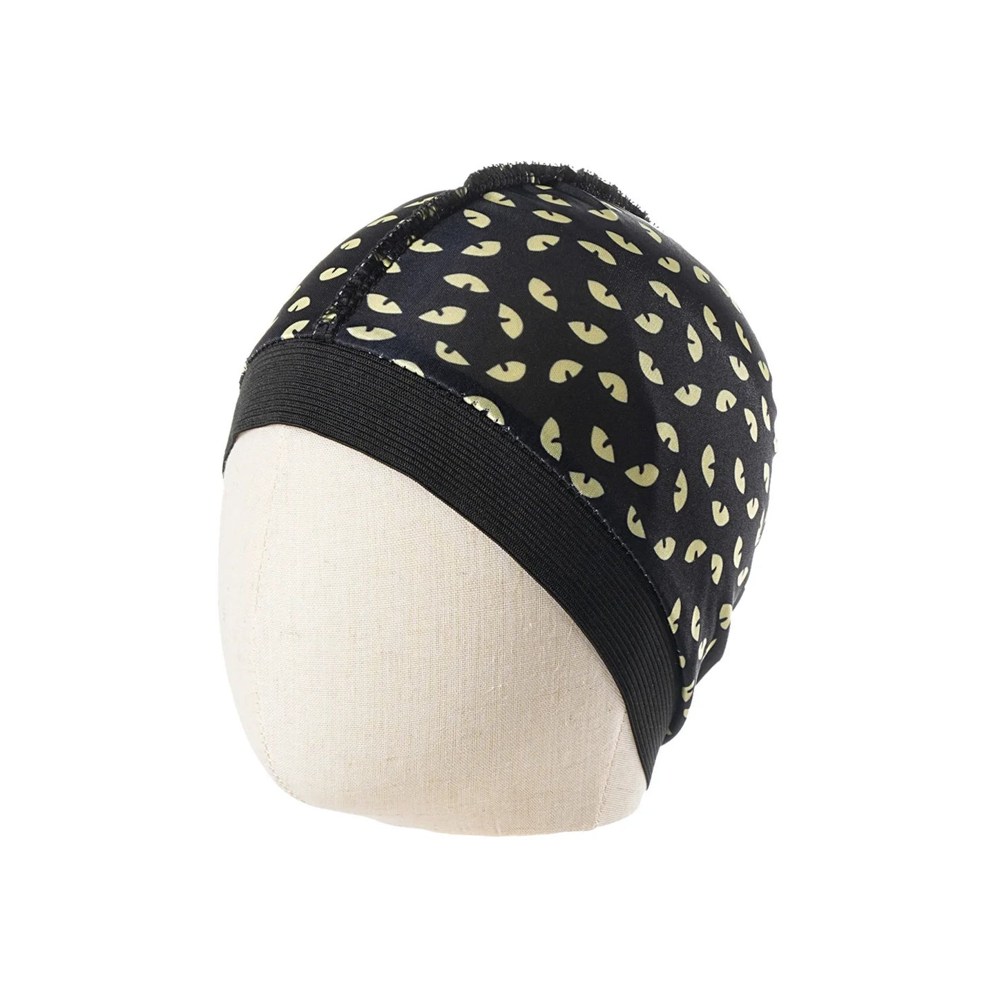 2024 New Halloween Print Kids Silky Dome Wave Cap Silky Satin Kids Bonnet Hair Cover Hat Night Sleep Cap Hair Accessories Hat