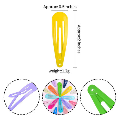 10Pcs Solid Colors BB Hairclips Girls Y2K Cute Small Barrettes Women Simple Metal Snap Clip Headdress Children Hair Accessories