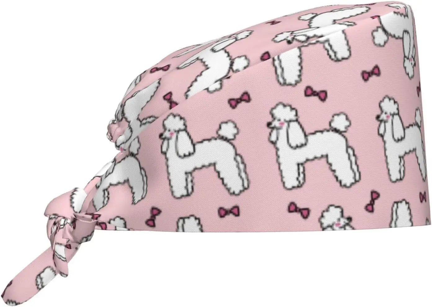 Japanese Wave Cherry Blossoms Working Cap Scrub Cap with Sweatband Adjustable Unisex Women Tie Back Hat Nurse  Caps