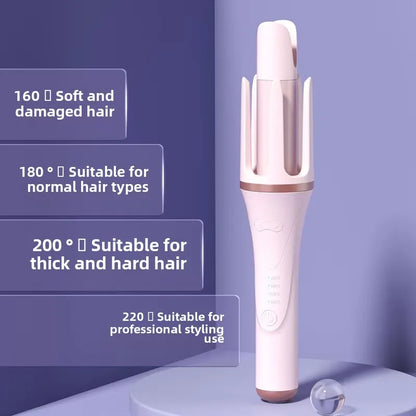 Fully Automatic Curling Iron Anti-Tangle Hair Curler with Negative Ions Latest Curling Wand Hair Curler for long-lasting styling