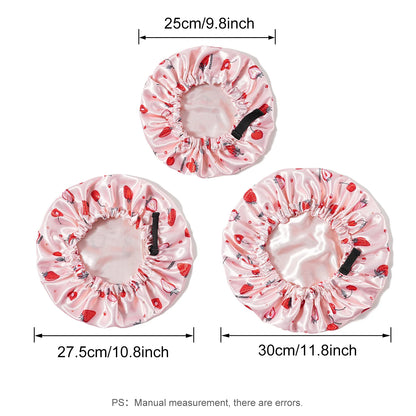 Children Bonnet New volume Edge Elastic fruit Printing Sleep Fashion Leisure Home Comfortable Nightcap Hair Cap