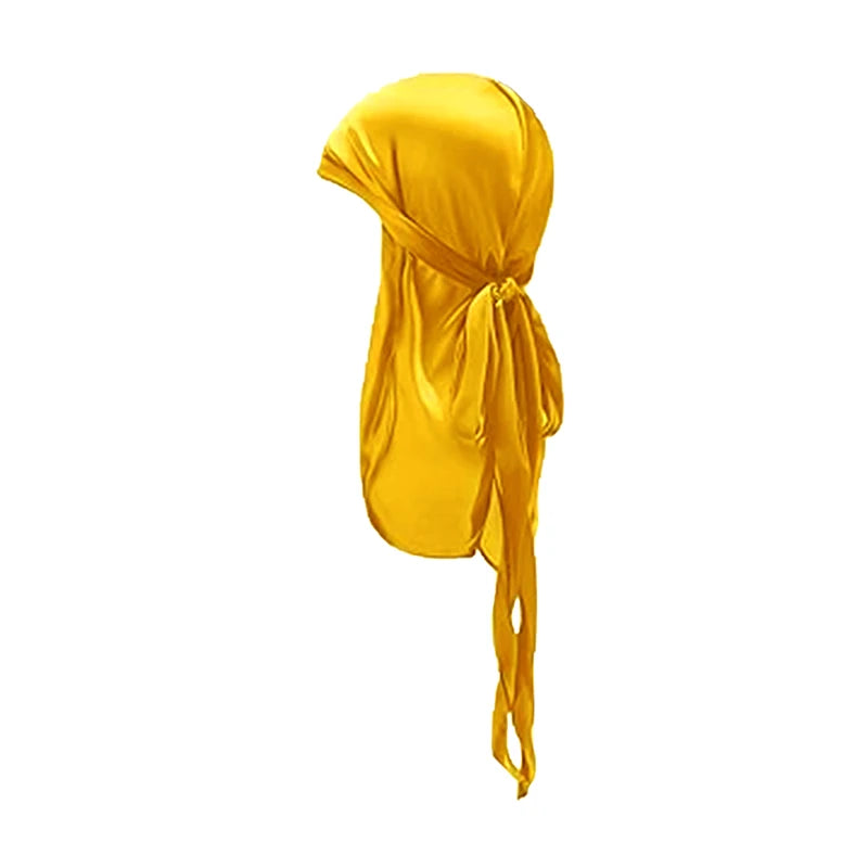 ZZ Silky Durag For Kids Boys Adult Long Tailed Pirate Hat Hip-Hop Bandanas Doo Rag Turban Waves Cap Headwear Pre-Tied Headwrap