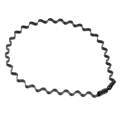 Unisex Black Elastic Non Slip Simple Metal Headbands For Men Women Wavy Hairband Spring Hair Hoop Fashion Hair Accessories