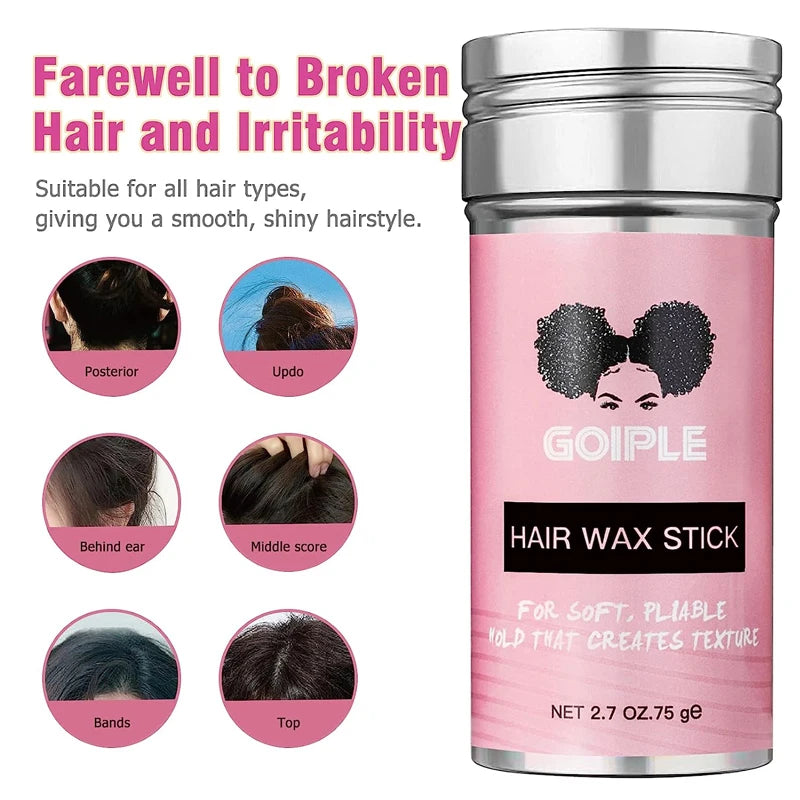 GOIPLE Broken Hair Finishing Cream Clay Styling Accessories Non Greasy Edge Control Custom Logo Natural Smooth Wax Stick For Wig