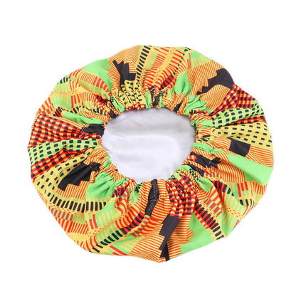 Extra Large Satin Lined Bonnet Women Big Size Beauty Print Satin Silk Bonnet Sleep Night Cap Head Cover Bonnet Hat Wholesale