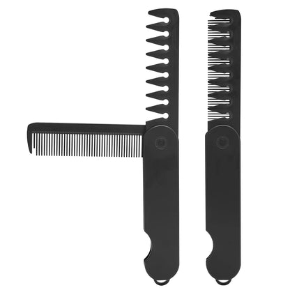 Multifuncional Portable Plastic Folding Pocket Combs Barber Men Oil Head Beard Combs Hair Styling Wide Tooth Combs