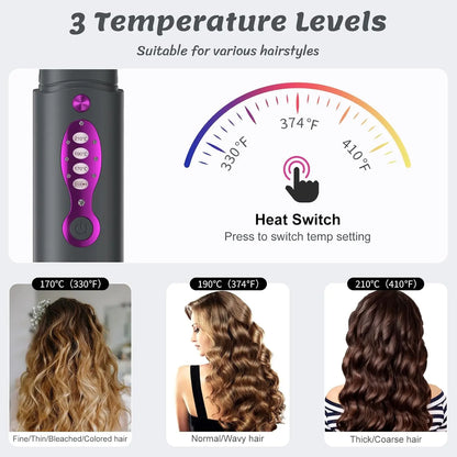 5000mAh Hair Straightener Mini Curling Iron Safety Lid Cordless Fast Heating 2 in 1 Women HairStyler For Straightening & Curling