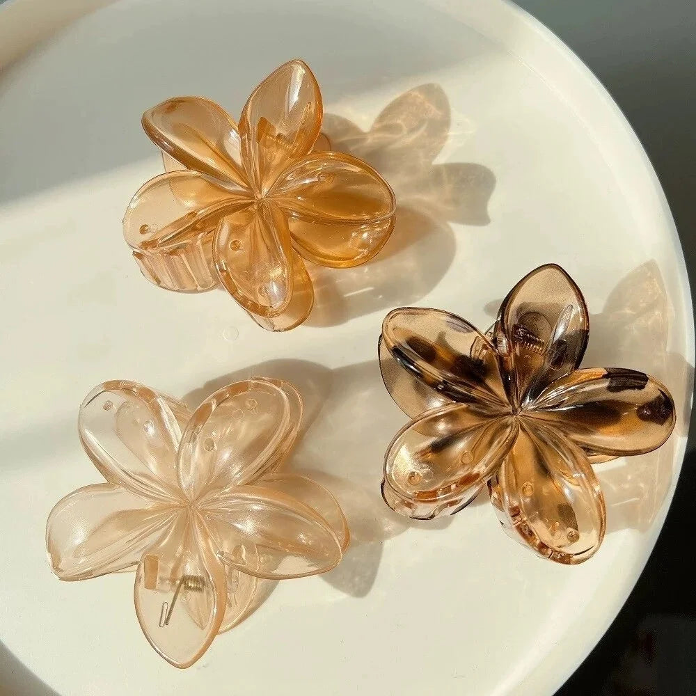 18Pcs Egg Flower Hair Clips Gradient Candy Color Flowers Suitable for Daily Use Backcombed Ponytail Shark Clip Hair Accessories