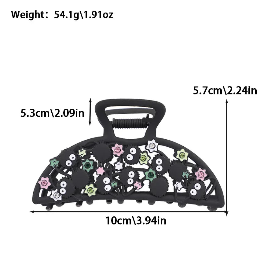 YWYHJ Creative Small Cinderblock Hair Claw Cute Black Cartoon Hair Claws Japan Wacky Claw Clip Hair Accessories for Women Girls