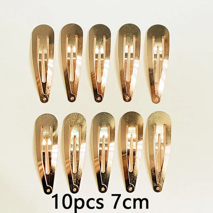 10/20/30pcs/set Women Silver Gold Black Waterdrop Shape Basic Alloy Hair Clips BB hairpins Barrettes Fashion Hair Accessories