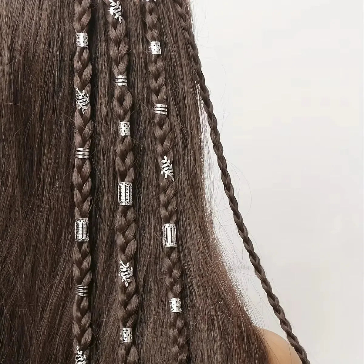 40pcs Alloy Dreadlock Hair Ring Loc Hair Jewelry for Braids for Women Girls Braid Hair Clips Western Style  Accessories