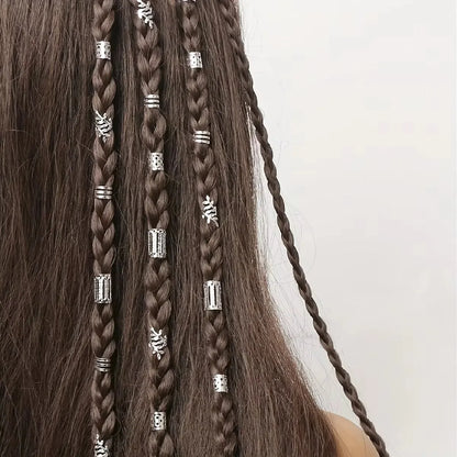 40pcs Alloy Dreadlock Hair Ring Loc Hair Jewelry for Braids for Women Girls Braid Hair Clips Western Style  Accessories