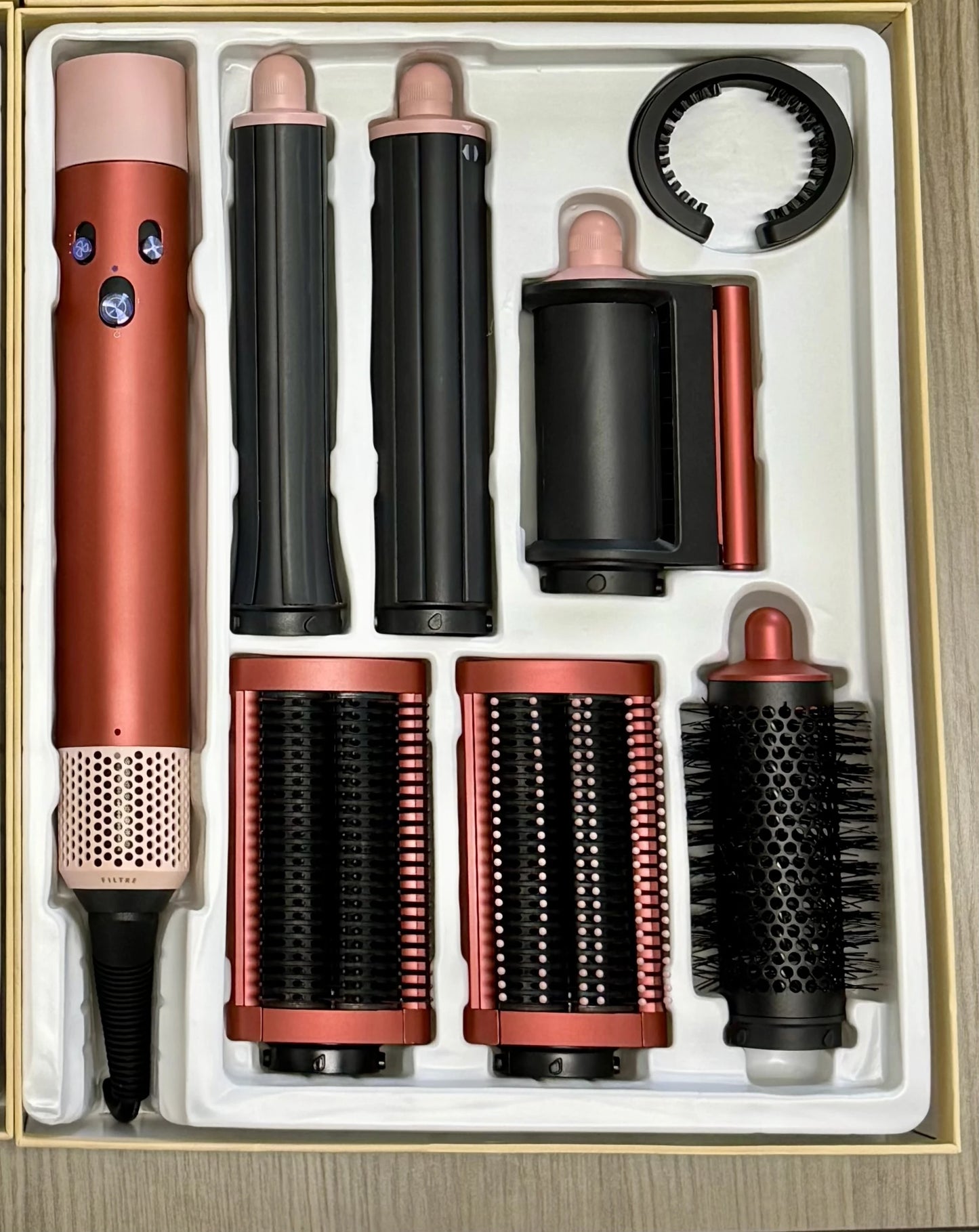 EU 7 in1 Multi Hair Styler Curling Iron Professional Hair Straightener Curling Barrel Brush Hair Salon HairStylerTool hotcomb