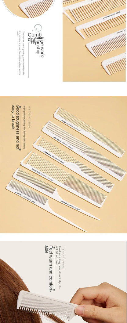 Hairdressing Carbon Comb Professional Hairdresser Cutting Comb Anti Static Hair Comb Haircut Tools Barber Hair Styling Comb
