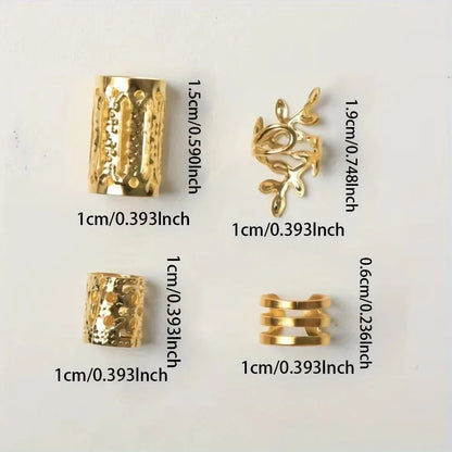 40pcs Alloy Dreadlock Hair Ring Loc Hair Jewelry for Braids for Women Girls Braid Hair Clips Western Style  Accessories