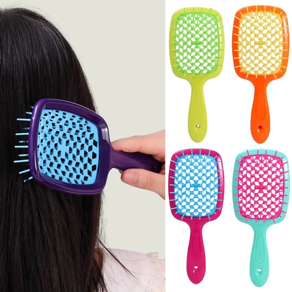 New Wide Teeth Air Cushion Combs Detangling Hair Brush Tangled Hair Comb Hollow Out Massage Combs Hairdressing Styling Tools