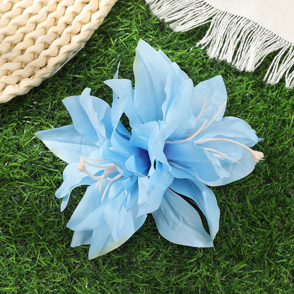AWAYTR Artificial Pink Flowers Hairpin Party Flower Girls Barrette Bohemian Side Bangs Clip Small Hair Clips Hair Accessories