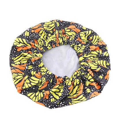 Extra Large Satin Lined Bonnet Women Big Size Beauty Print Satin Silk Bonnet Sleep Night Cap Head Cover Bonnet Hat Wholesale