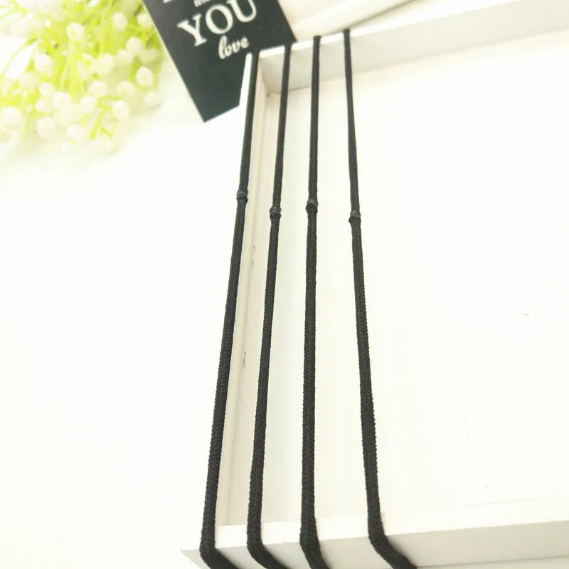 10/50pcs 4mm Mix Color Black No Damage Elastics Hair Ties Bands Leagues Pony Tails Holders for Men Women Girls and Boys Bulk