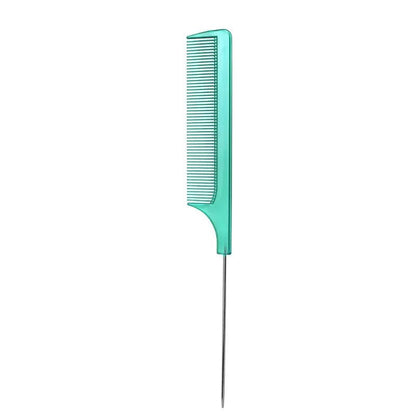 Solid Color Steel Needle Pointed Tail Comb Styling Comb Heat Resistant Anti-Static Tail Curved Parting Comb Barber Accessories